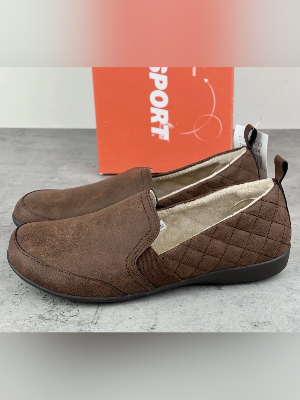 JSport Women's Lisa Casual Slip On Shoes Lined Comfort Brown Size 9 New